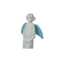 Aniołek Dobroci - biskwitowy - niebieskie skrzydła